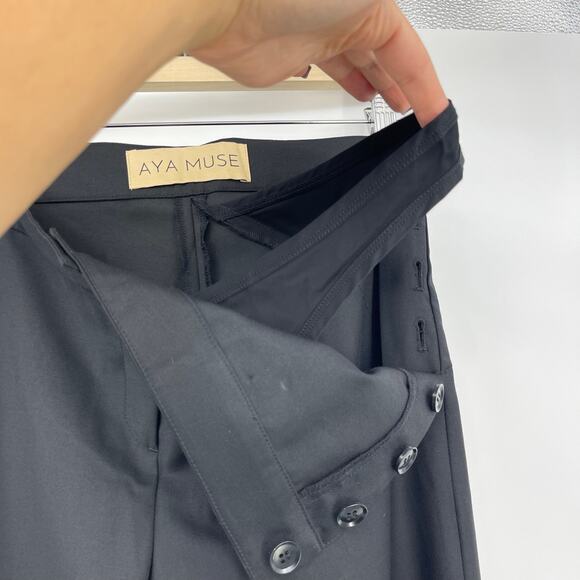 AYA MUSE | Mercury Pant Black Visible Thong Strap Low Rise Trousers S - Picture 6 of 15